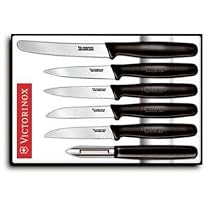 Victorinox Cutlery 6-Piece Paring Set, Black Polypropylene Handles