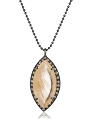 Jill Alberts Champagne Rhodium and Champagne Diamond Pendant Necklace