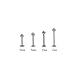 Ruifan 10PCS 16G 316L Stainless Steel 3mm Ball Labret Monroe Lip Ring Tragus Helix Earring Stud Barbell 10mm Bar Length Body Piercing Jewelry