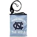 North Carolina Tar Heels Game Day Pouch Screen Printed Team Graphics Zipper Closure Nylon Strap