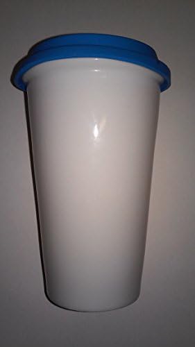 9-ounce Double Wall white Porcelain Travel Cup with Silicone Lid Color top Vary