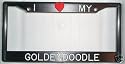 Black Plastic I Love My Goldendoodle Frame