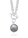 16 Rolo Toggle Necklace with Gray Cultured Freshwater Coin Pearl Drop