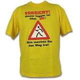 Vorsicht, Jogger ist ? 30 Fun T-Shirt, gelb