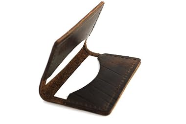 Rustic Leather Business Card Holder