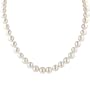 White Freshwater Cultured Pearl Necklace with Sterling Silver Clasp (9-10mm) , 18"