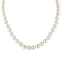 White Freshwater Cultured Pearl Necklace with Sterling Silver Clasp (9-10mm) , 18