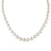 White Freshwater Cultured Pearl Necklace with Sterling Silver Clasp (9-10mm) , 18"