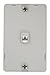 Leviton 40214-W Telephone Wall Jack, 6P4C, Screw Terminal, Light Almond, White