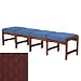 Four Person Bench - Mahogany/Burgundy Arch Pattern Fabric