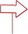 Blank Arrow Yard Sign (blank w/red border) Party Accessory  (1 count)