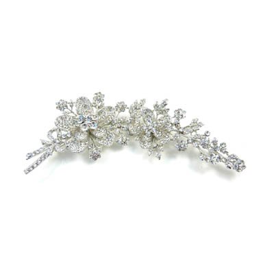 Accessories on Hair Accessories Large Swarovski Crystal Floral Spray Hair Clip