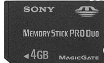 Sony 4Gb Memory Stick PRO Duo Mark 2 Card (No Adapter) - Retail Pack with Hologram