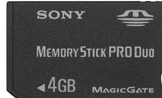 Sony - Flash memory card ( Memory Stick DUO adapter included ) - 4 GB - MS PRO DUO