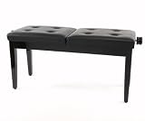 Deluxe Duet piano stool in black