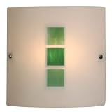 Muro Wall Light White / Green Glass