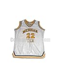 White No. 22 Game Used Michigan Tech Russell Basketball Jersey