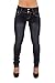 Style SF85098MS - Plus Size High Waist, Butt Lifting, Skinny Leg Jeans in Washed Black Size 20