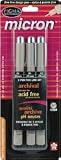 Pigma Micron 3-Pen Set (01 03 05) -Black Ink