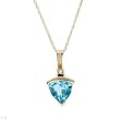 Necklace With 1.77ctw Precious Stones - Genuine Diamond and Topaz Made in Two tone Gold Length 18in