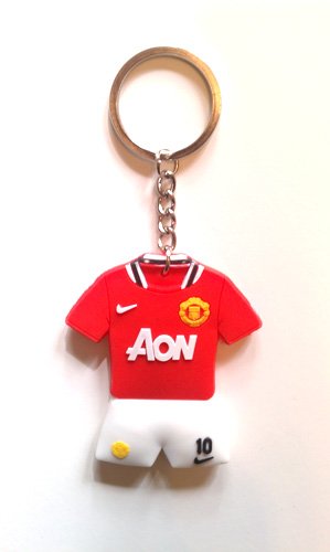 Manchester United FC Wayne Rooney #10 Home Jersey Keychain