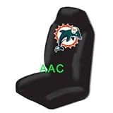Set of 2 NFL Licensed Universal-fit Front Bucket Seat Cover - Miami Dolphins
