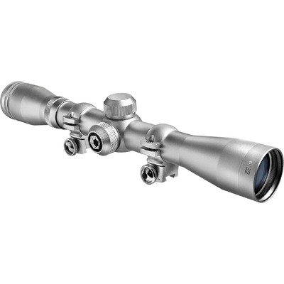 Barska 4x32 Plinker-22 Silver Scope with 3/8-Inch Rings