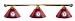 Texas Rangers Pool Table Light - Brass Bar
