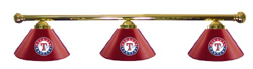 Texas Rangers Pool Table Light - Brass Bar