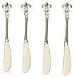 Decorative Stainless Steel Fleur De Lis Mini Fork Set of Four