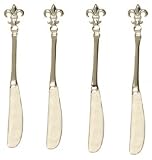 Decorative Stainless Steel Fleur De Lis Mini Fork Set of Four