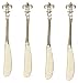 Decorative Stainless Steel Fleur De Lis Mini Fork Set of Four