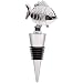 Kitchen & Housewares : Chrome Happy Fish Wine Bottle Stopper