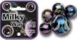 Mega Marbles - MILKY WAY MARBLES NET (1 Shooter Marble, 24 Player Marbles & 2 Display Rings)