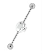 SKULL INDUSTRIAL STEEL BARBELL BRIND56- 1 1/4
