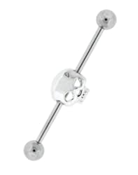 SKULL INDUSTRIAL STEEL BARBELL BRIND56- 1 1/4
