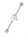 SKULL INDUSTRIAL STEEL BARBELL BRIND56- 1 1/4
