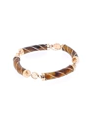 14K Yellow Gold Tigers Eye Bracelet