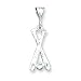 Sterling Silver Two Bats & a Ball Charm with 20 inch Sterling Silver Chain