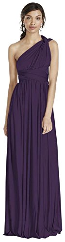 Versa Convertible Long Jersey Bridesmaid Dress Style W10502, Lapis, XS