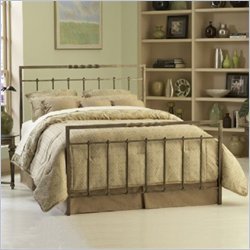 California King Metal Bed with Frame - Helix Contemporary Design in Copper Chrome Finish