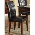 Side Chair in Dark Brown Bi-cast Vinyl of Stoney Collection by Homelegance