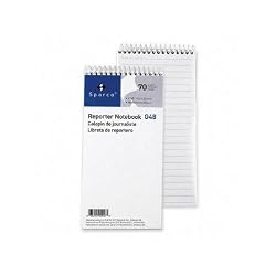 Reporters Notebook,Gregg Ruled,70 Sheets,4x8,12/PK, White