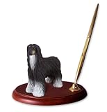 Afghan Dog Desk Set - Black & White