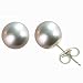 Dyed Gray 7.5-8mm 14k Gold Cultured Pearl Stud Earrings - Dahlia Classic Collection