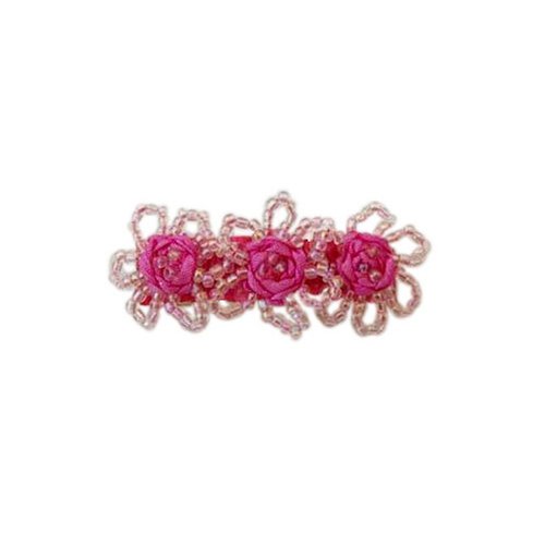 3 Beaded Daisies on a Clip
