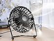 infactory Starker Mini Ventilator "Silent Flow" aus Metall