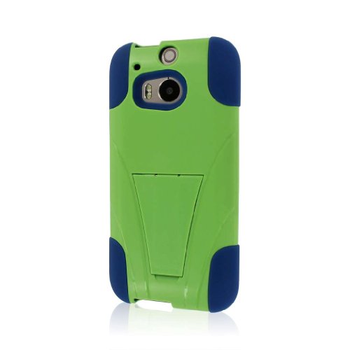 Empire MPERO IMPACT X Series Kickstand Case for The All New HTC One M8 - Retail Packaging - Blue/Green