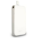 elago Premium Glide Leather Case for Apple iPhone 1G - (White / Gray)