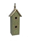 New Rosso's International 2 Hole Wine Birdhouse Tan Gold W/Hanging Or Mounting Bracket